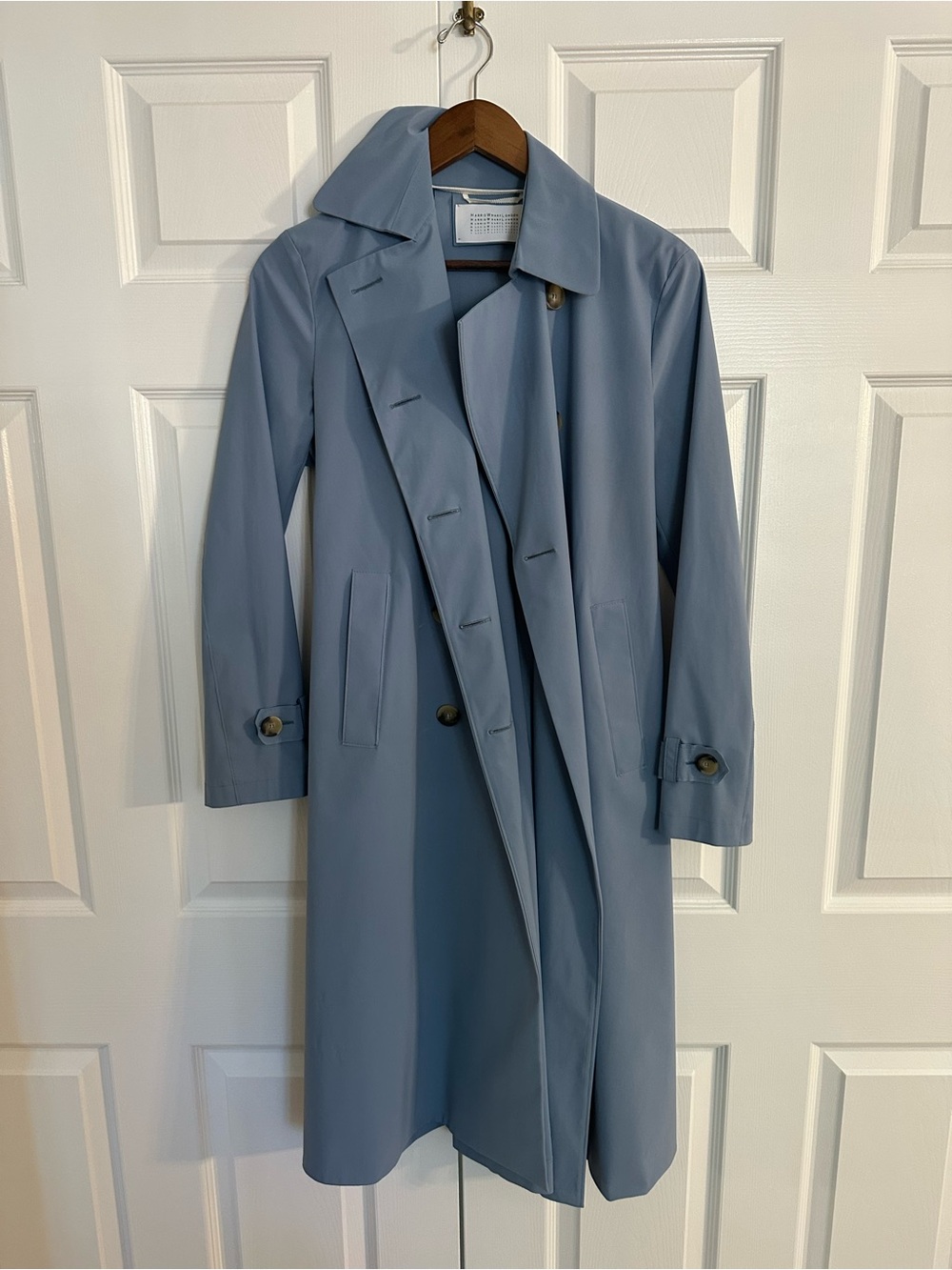 Harris Wharf Light Blue Women's Trench - Classic Tailored Fit - Picture 1 of 6